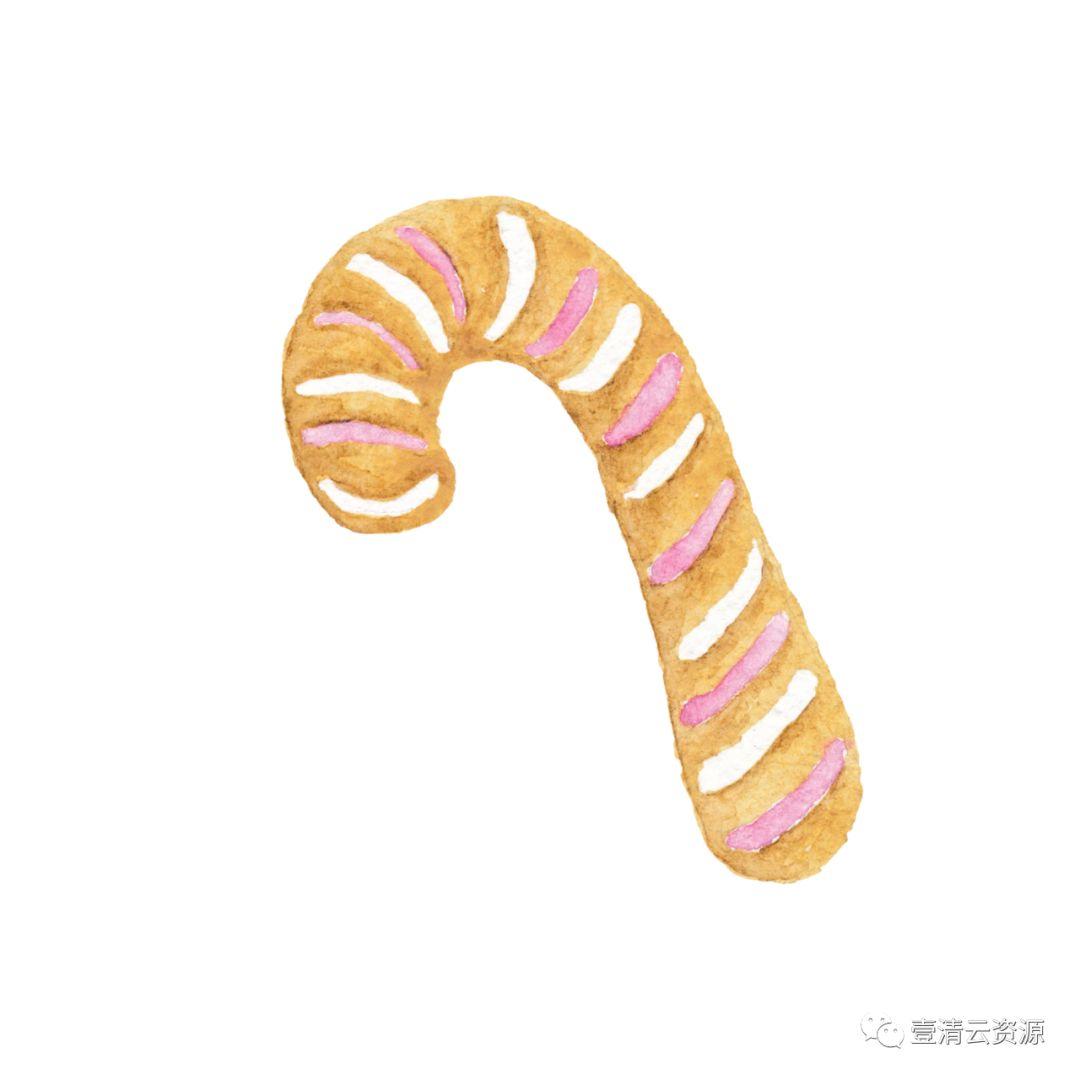 【S0505】【素材】圣诞节快乐手绘水彩剪贴画邀请函贴纸贺卡PNG元素设计素材