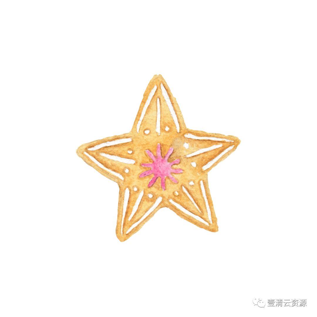 【S0505】【素材】圣诞节快乐手绘水彩剪贴画邀请函贴纸贺卡PNG元素设计素材