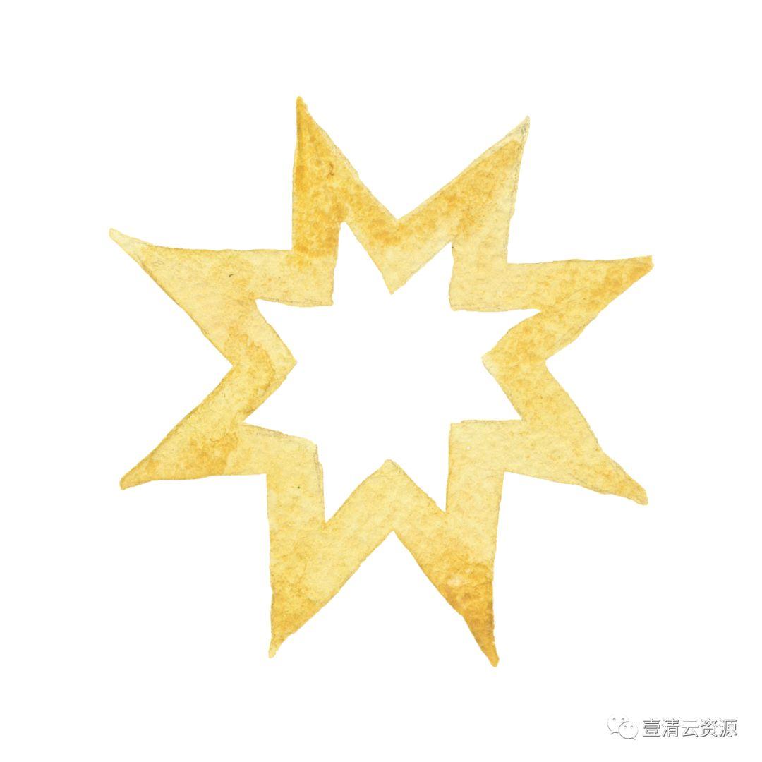 【S0505】【素材】圣诞节快乐手绘水彩剪贴画邀请函贴纸贺卡PNG元素设计素材