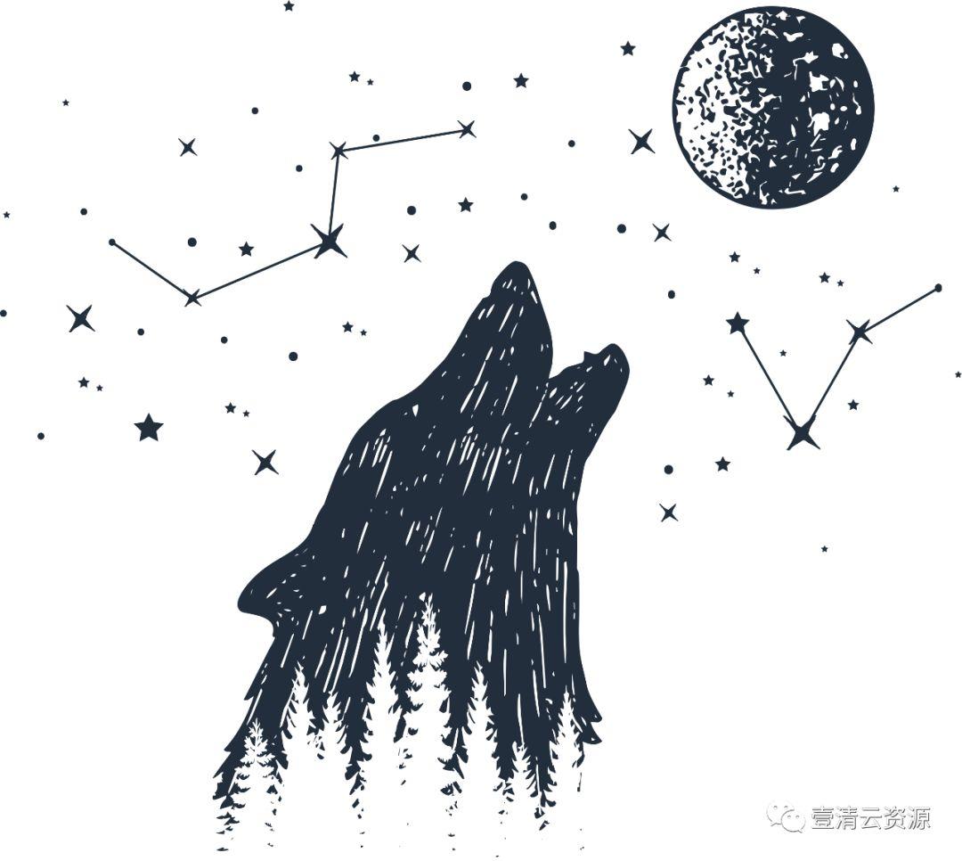 【S0518】【素材】北欧星座图案PNG AI EPS 设计素材源文件