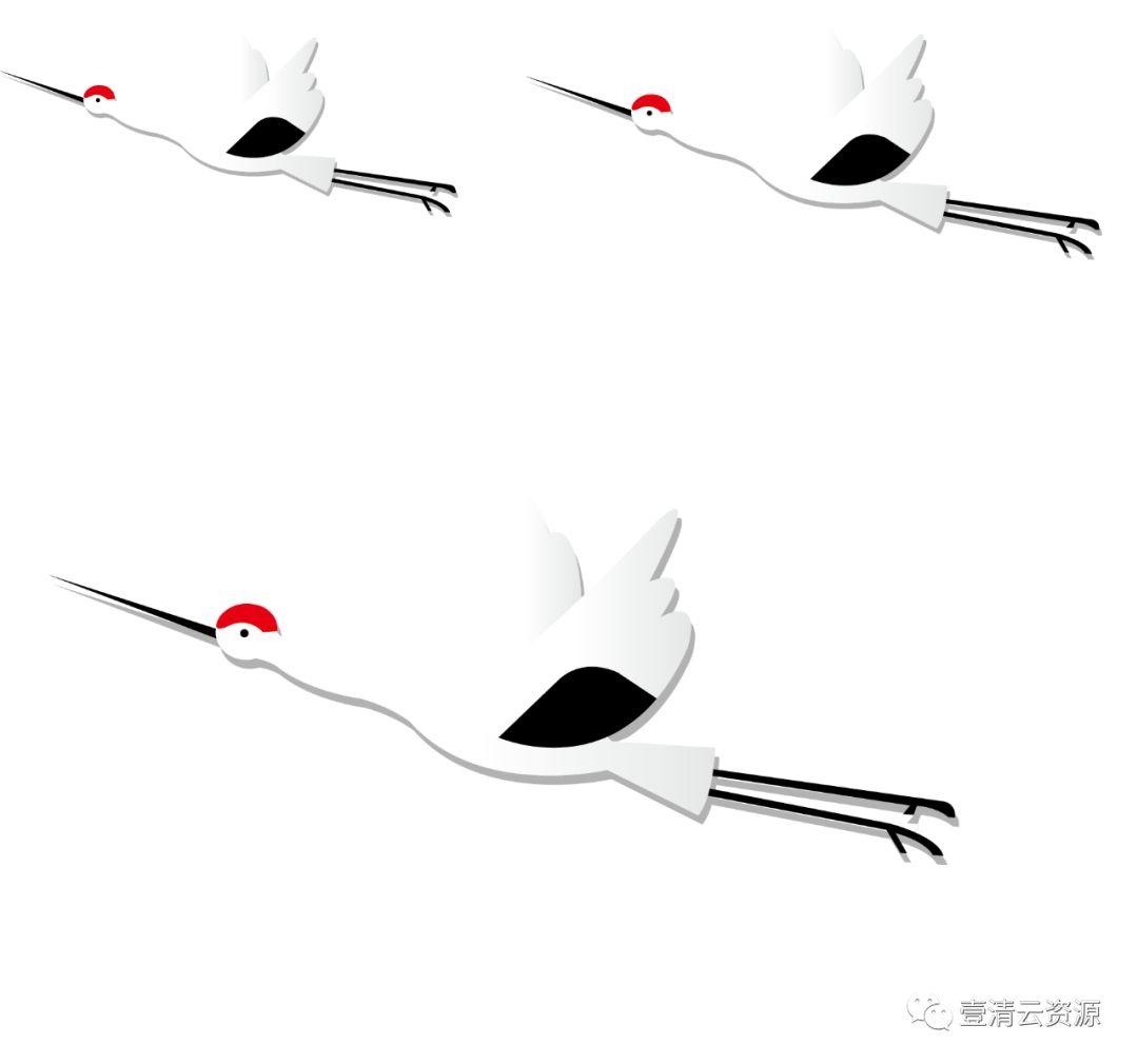 【S0523】【素材】仙鹤丹顶白鹤飞鹤PS古风效果图素材工笔画PNG免抠图高清透明二