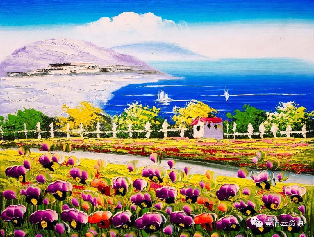 【S0531】【素材】时尚建筑风景油画水彩壁画JPG设计素材源文件
