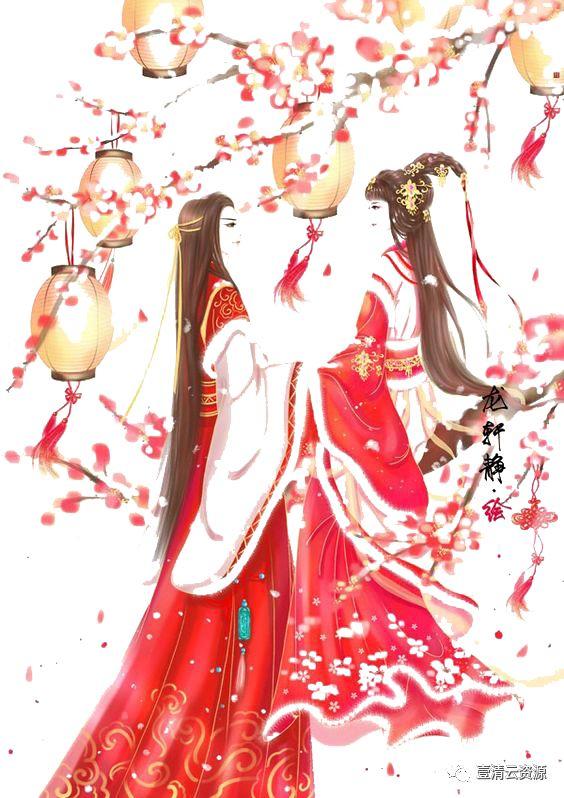【S0533】【素材】桃花复古插画花瓣花朵枝叶雨伞油画PNG免抠设计素材源文件