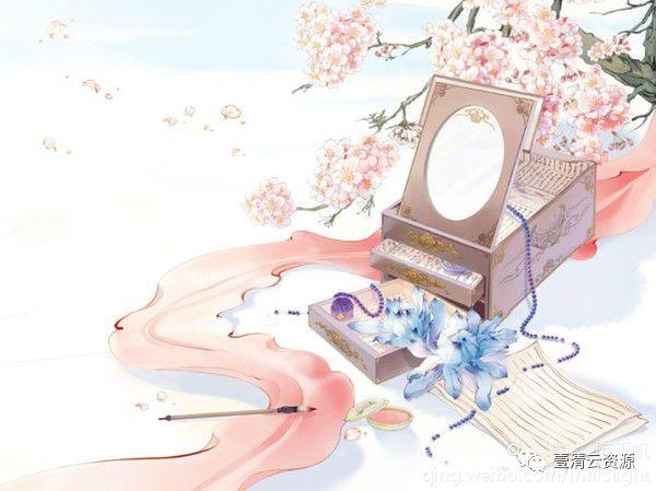 【S0533】【素材】桃花复古插画花瓣花朵枝叶雨伞油画PNG免抠设计素材源文件