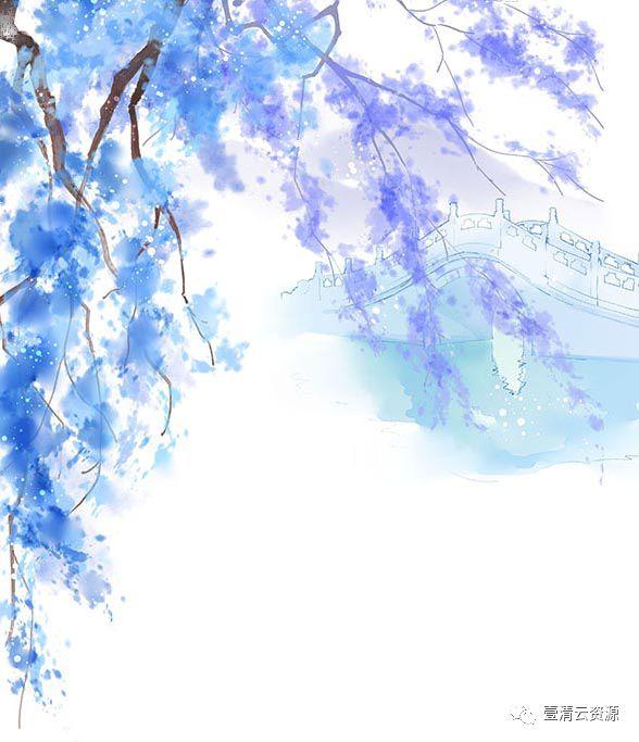 【S0533】【素材】桃花复古插画花瓣花朵枝叶雨伞油画PNG免抠设计素材源文件