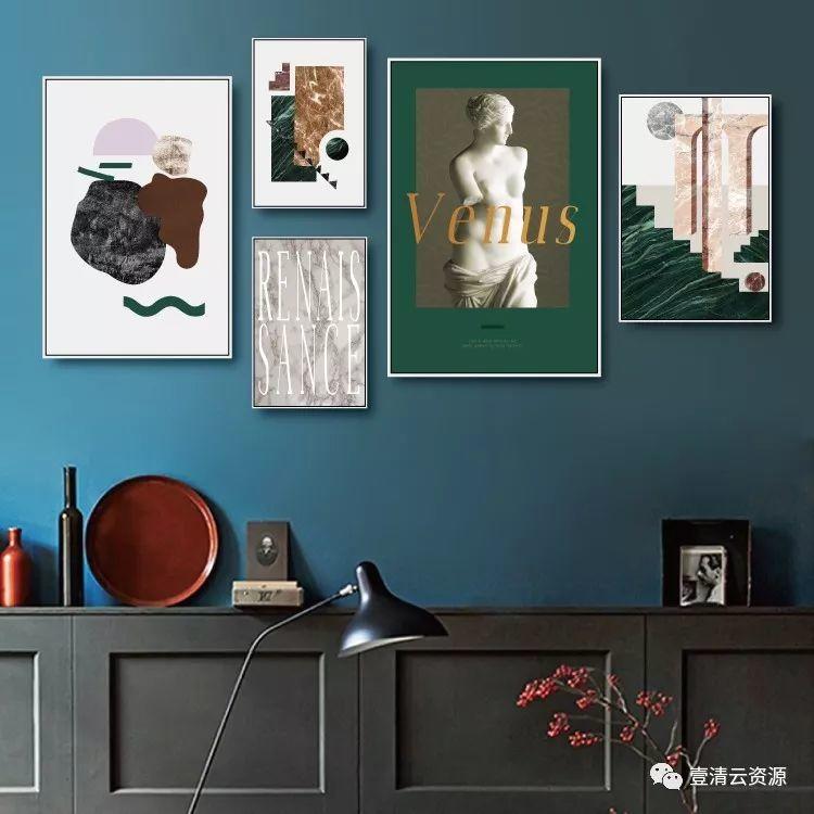 【S0537】【素材】现代简约 北欧维纳斯空间组合画客厅 装饰画创意艺术画芯图片素材