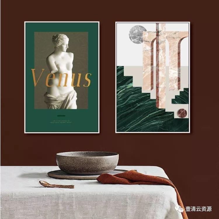 【S0537】【素材】现代简约 北欧维纳斯空间组合画客厅 装饰画创意艺术画芯图片素材