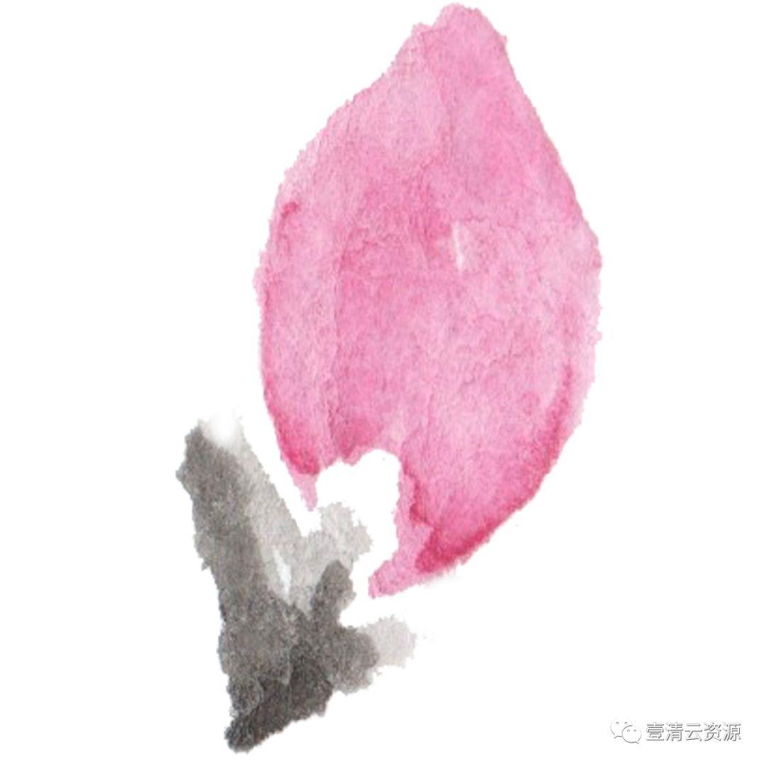 【S0541】【素材】和风手绘水墨樱花PNG PSD设计素材源文件