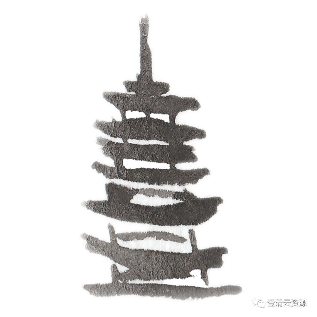 【S0541】【素材】和风手绘水墨樱花PNG PSD设计素材源文件