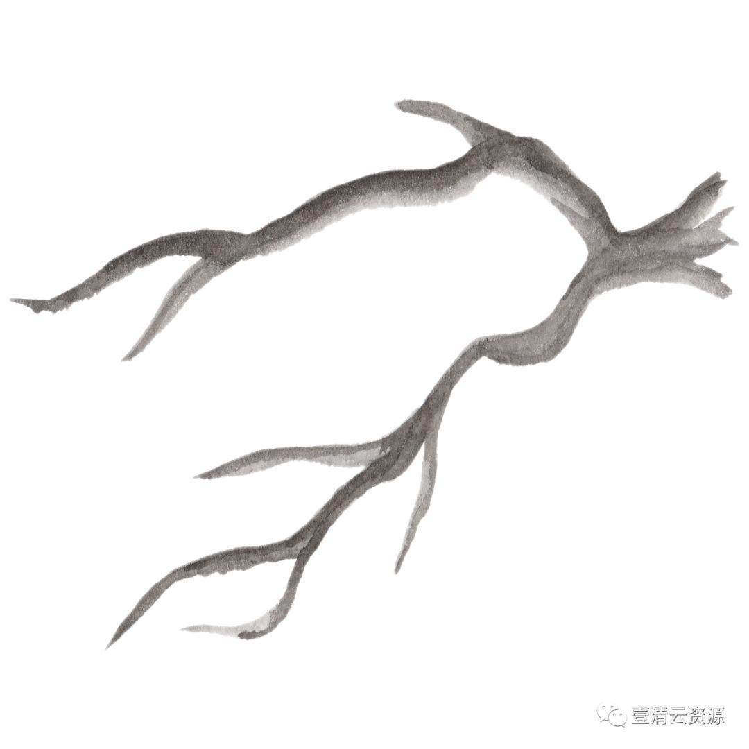 【S0541】【素材】和风手绘水墨樱花PNG PSD设计素材源文件