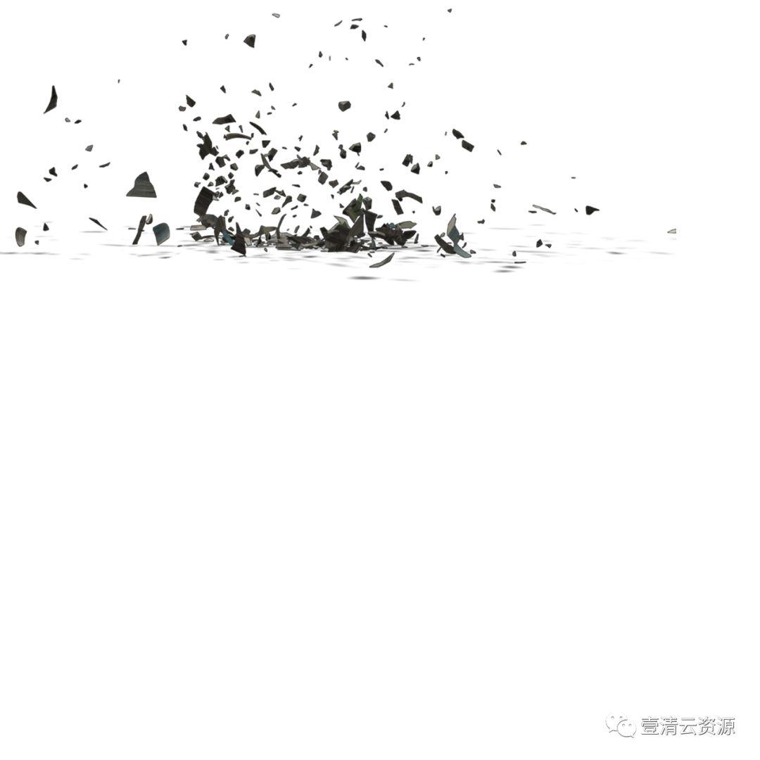 【S0551】【素材】免抠PNG+PSD白底火焰爆炸玻璃烟雾设计素材源文件