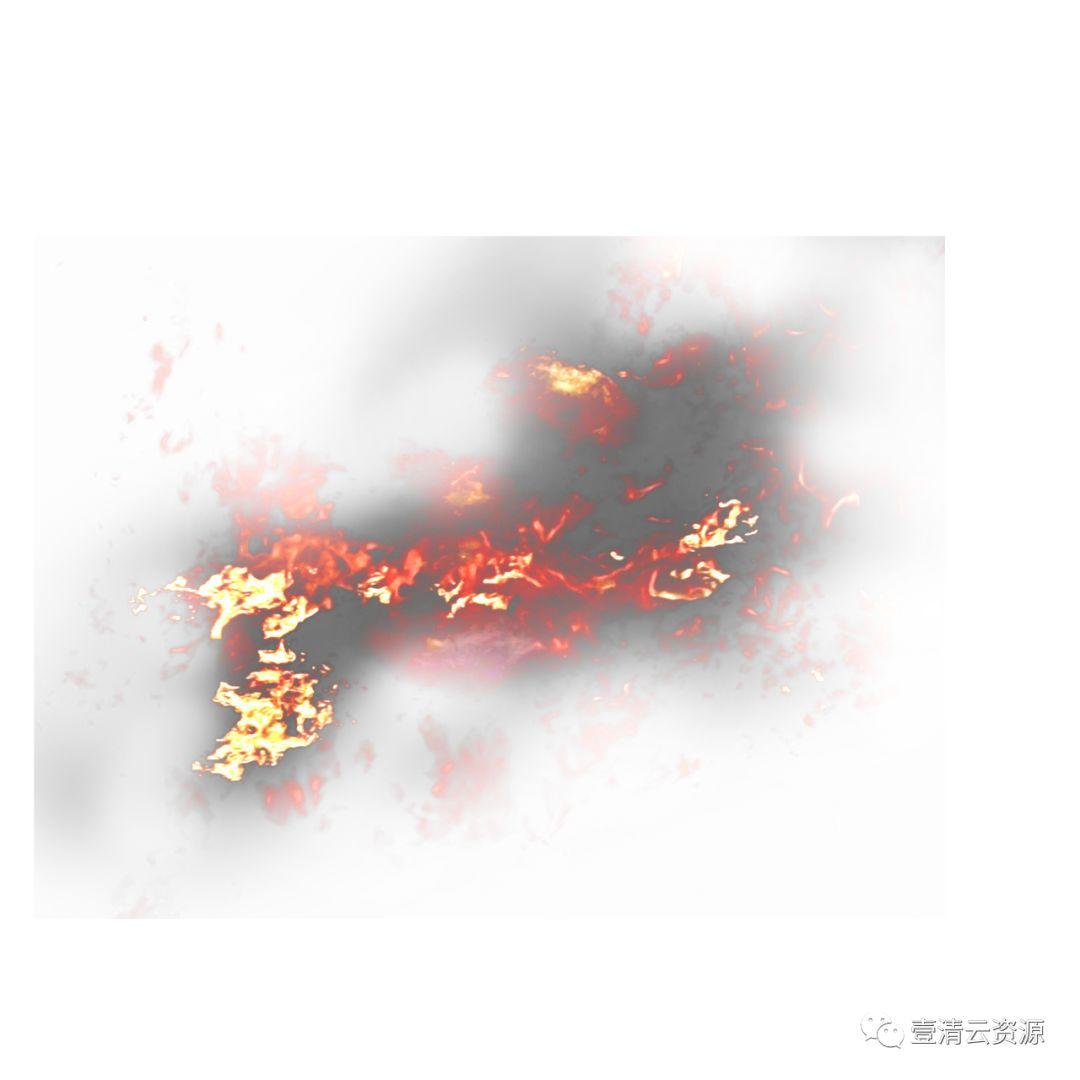 【S0551】【素材】免抠PNG+PSD白底火焰爆炸玻璃烟雾设计素材源文件