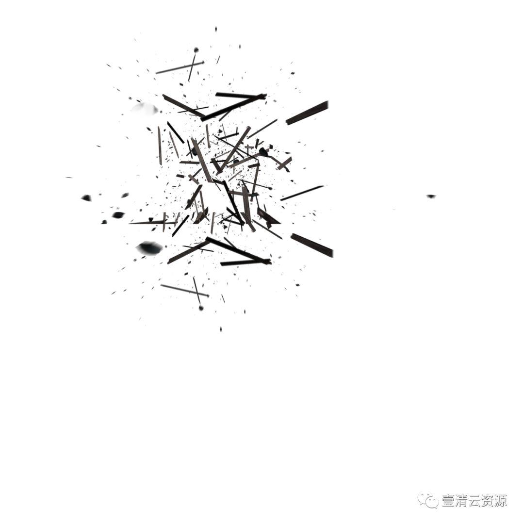 【S0551】【素材】免抠PNG+PSD白底火焰爆炸玻璃烟雾设计素材源文件
