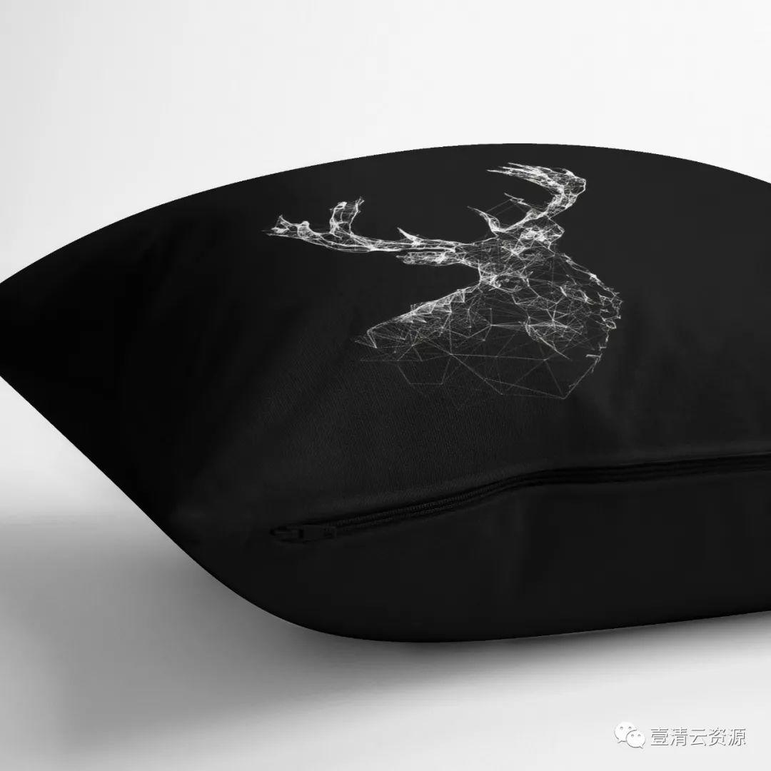 【S0559】【素材】抱枕枕头方枕产品展示效果图国外文艺VI贴图样机设计PSD模板素材