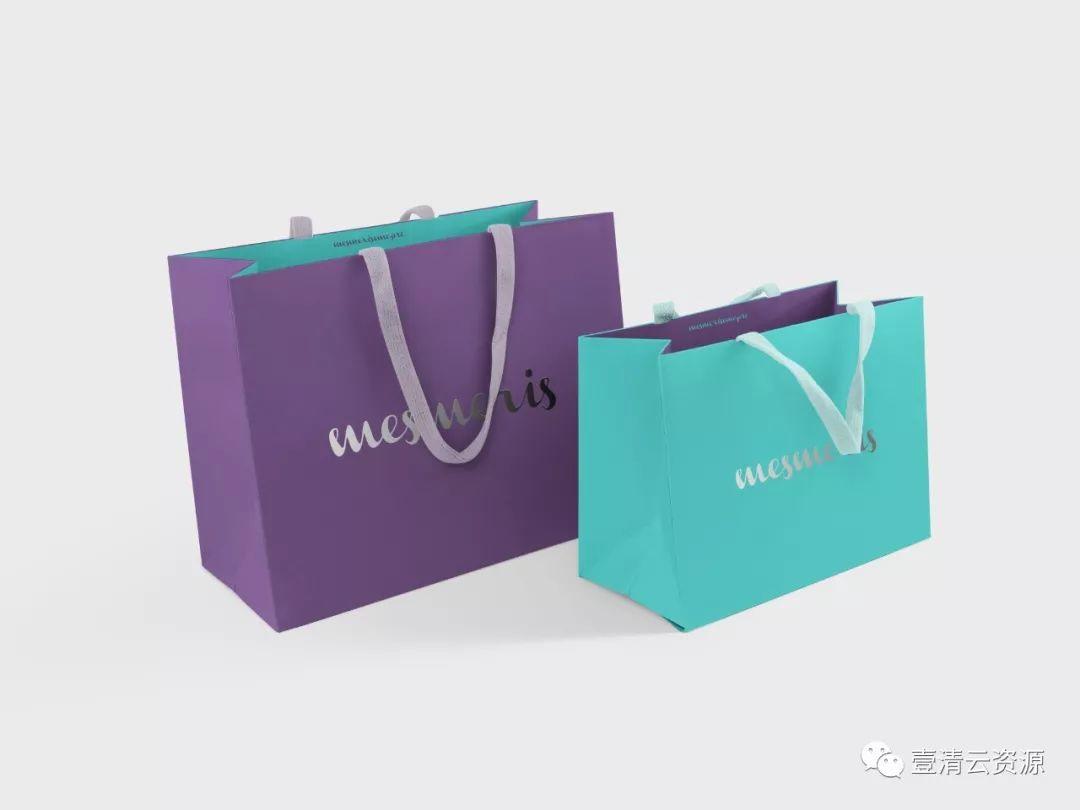 【S0562】【素材】购物袋纸袋产品品牌服饰礼品袋VI贴图样机效果图展示PSD模板素材