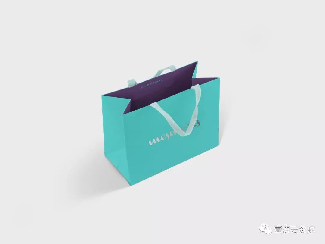【S0562】【素材】购物袋纸袋产品品牌服饰礼品袋VI贴图样机效果图展示PSD模板素材