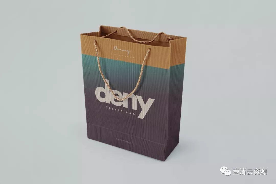 【S0562】【素材】购物袋纸袋产品品牌服饰礼品袋VI贴图样机效果图展示PSD模板素材