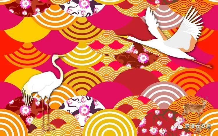 【S0580】【素材】92款国潮风背景PSD设计素材源文件