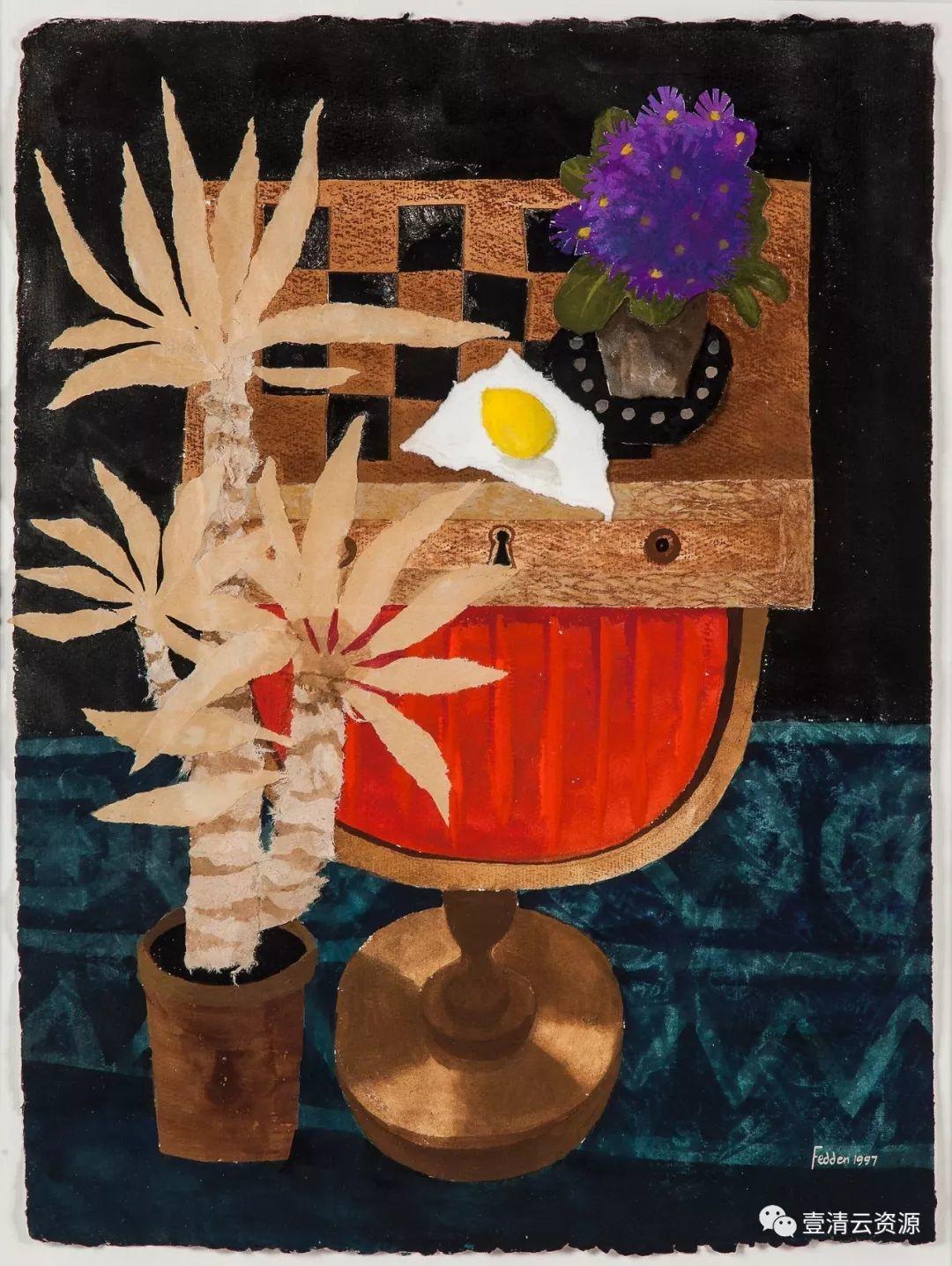 【S0585】【素材】玛丽芬顿Mary Fedden油画、水彩画作品高清图片素材参考资料141幅（JPG）