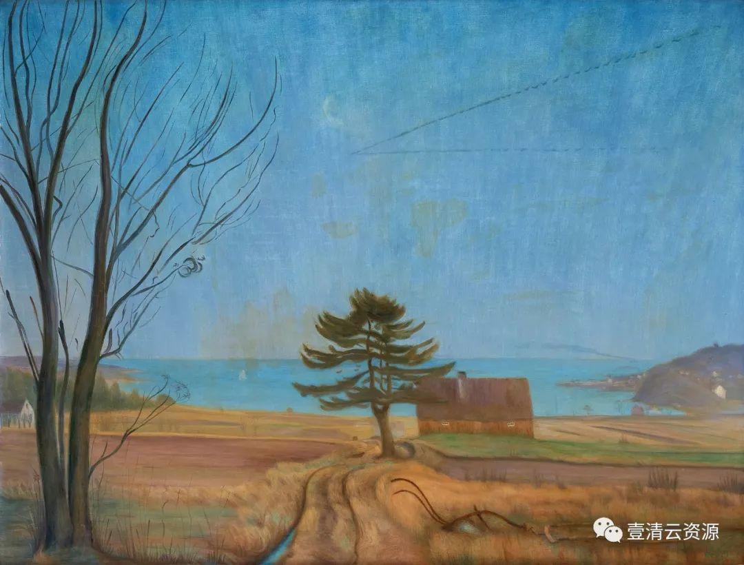 【S0587】【素材】哈拉尔德索尔贝里Harald Sohlberg油画作品高清图片素材资料12幅（JPG）