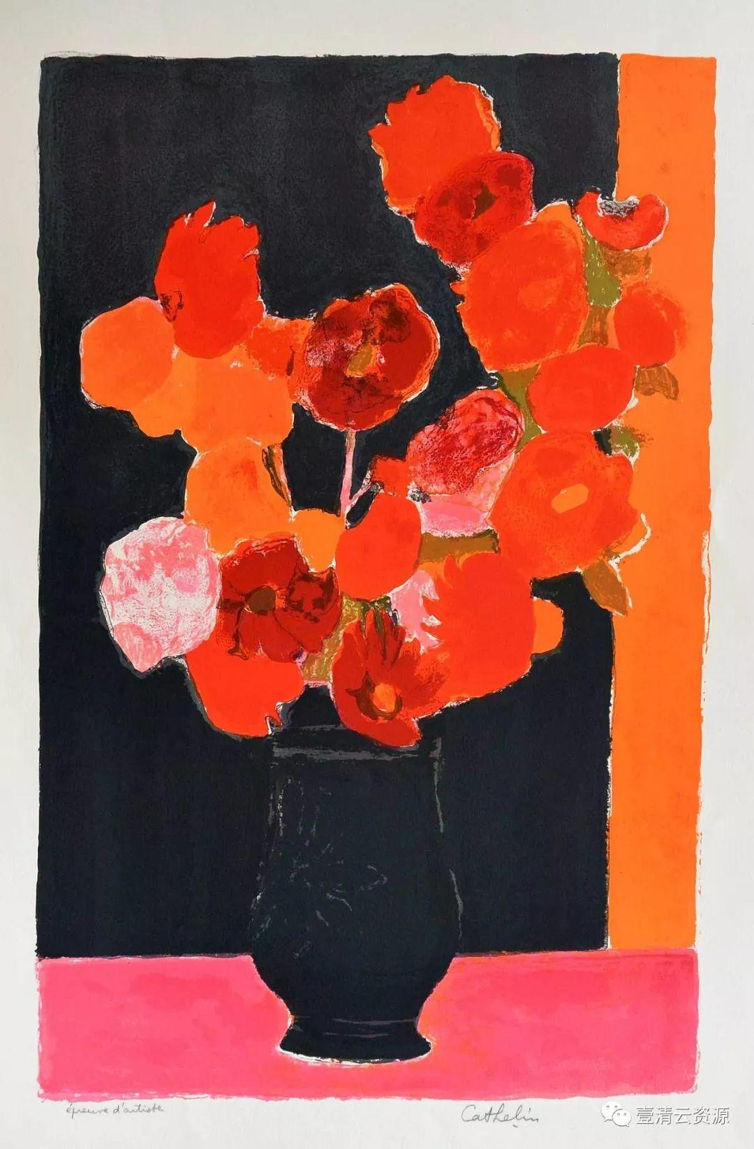 【S0588】【素材】贝尔纳卡特林Bernard Cathelin油画作品高清图片素材资料50幅（JPG)