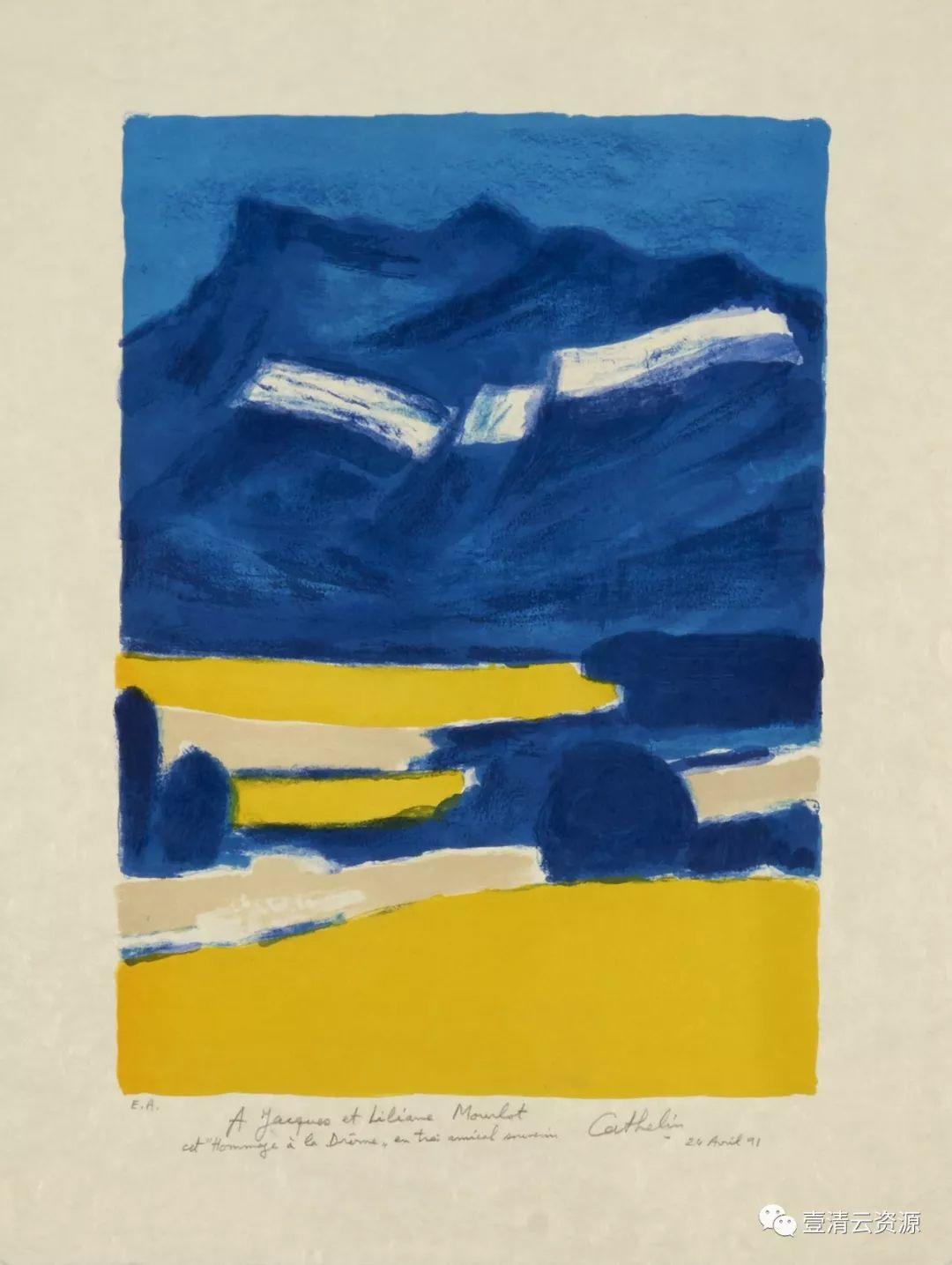 【S0588】【素材】贝尔纳卡特林Bernard Cathelin油画作品高清图片素材资料50幅（JPG)