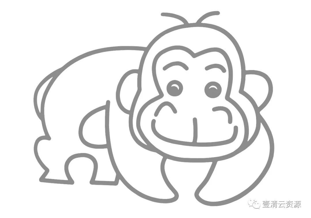 【S0594】【素材】134张动物简笔画涂色素材JPG设计素材源文件