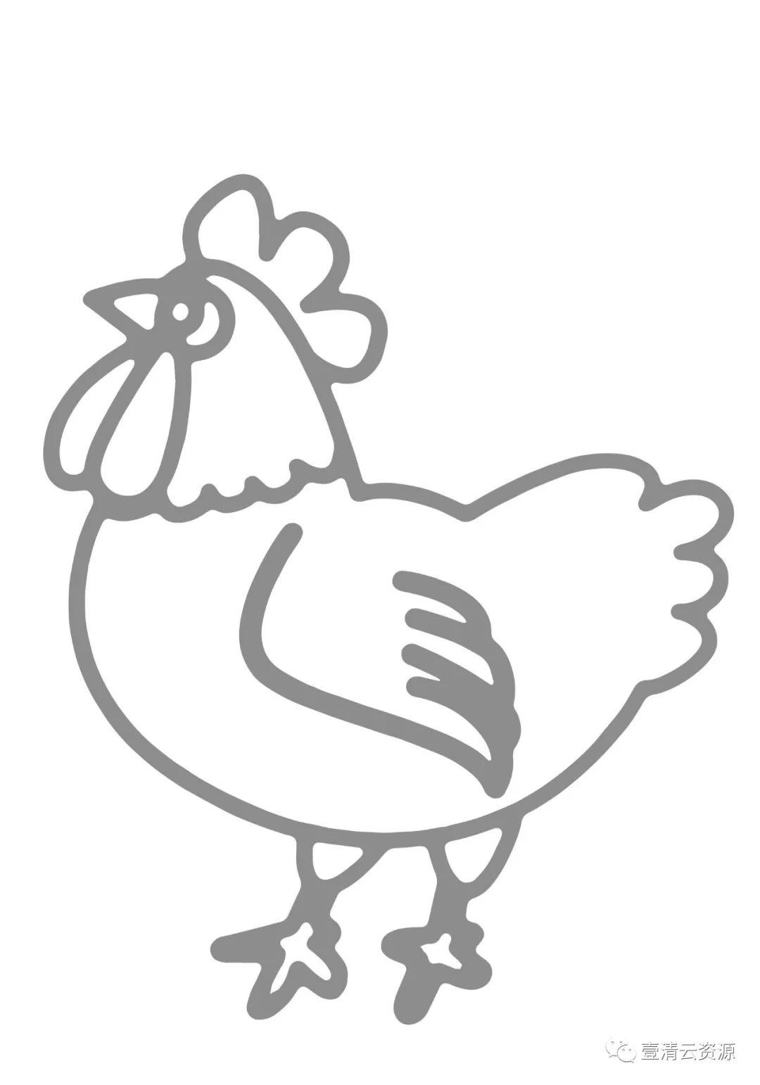 【S0594】【素材】134张动物简笔画涂色素材JPG设计素材源文件