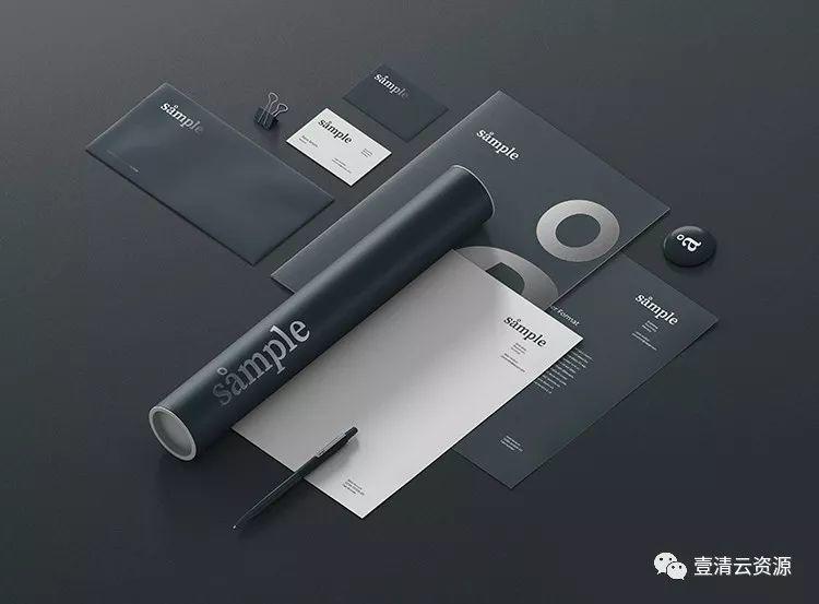 【S0596】【素材】 公司企业商务办公用品牌LOGO形象VI展示样机PSD智能贴图设计素材