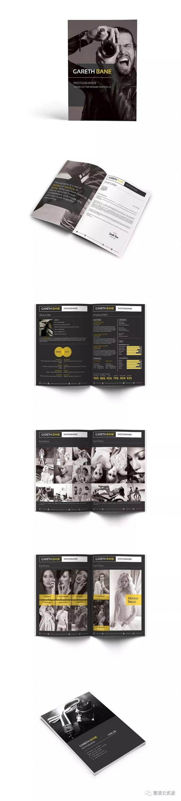 【S0598】【素材】毕业设计企业产品画册作品集杂志排版ID模板Indesign源文件素材