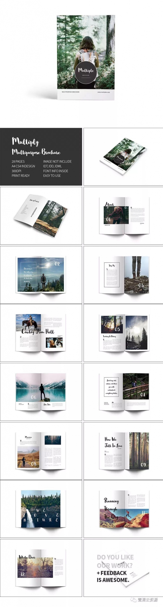 【S0598】【素材】毕业设计企业产品画册作品集杂志排版ID模板Indesign源文件素材