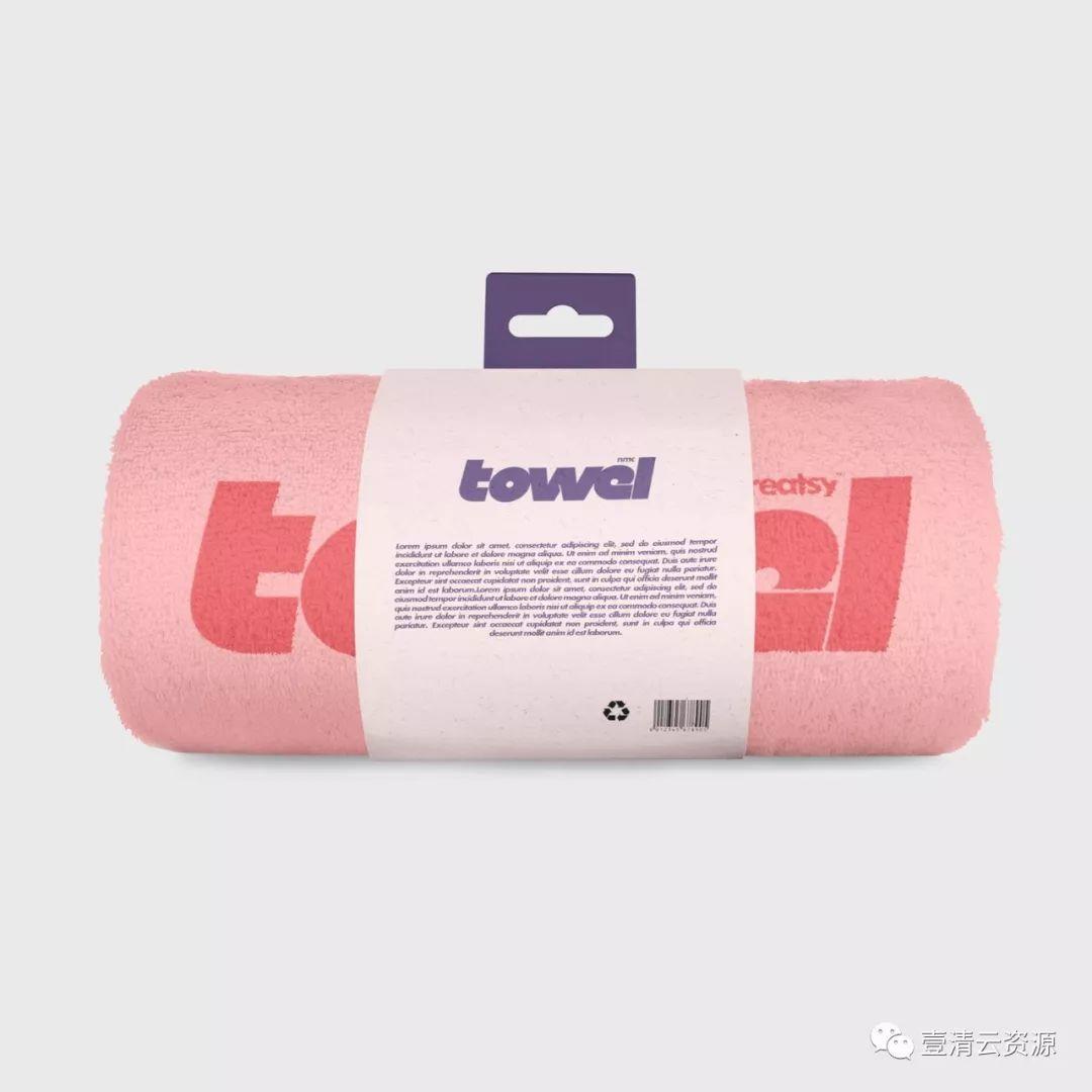 【S0601】【素材】毛巾浴巾印花图案PS效果图展示VI贴图样机PSD模板素材