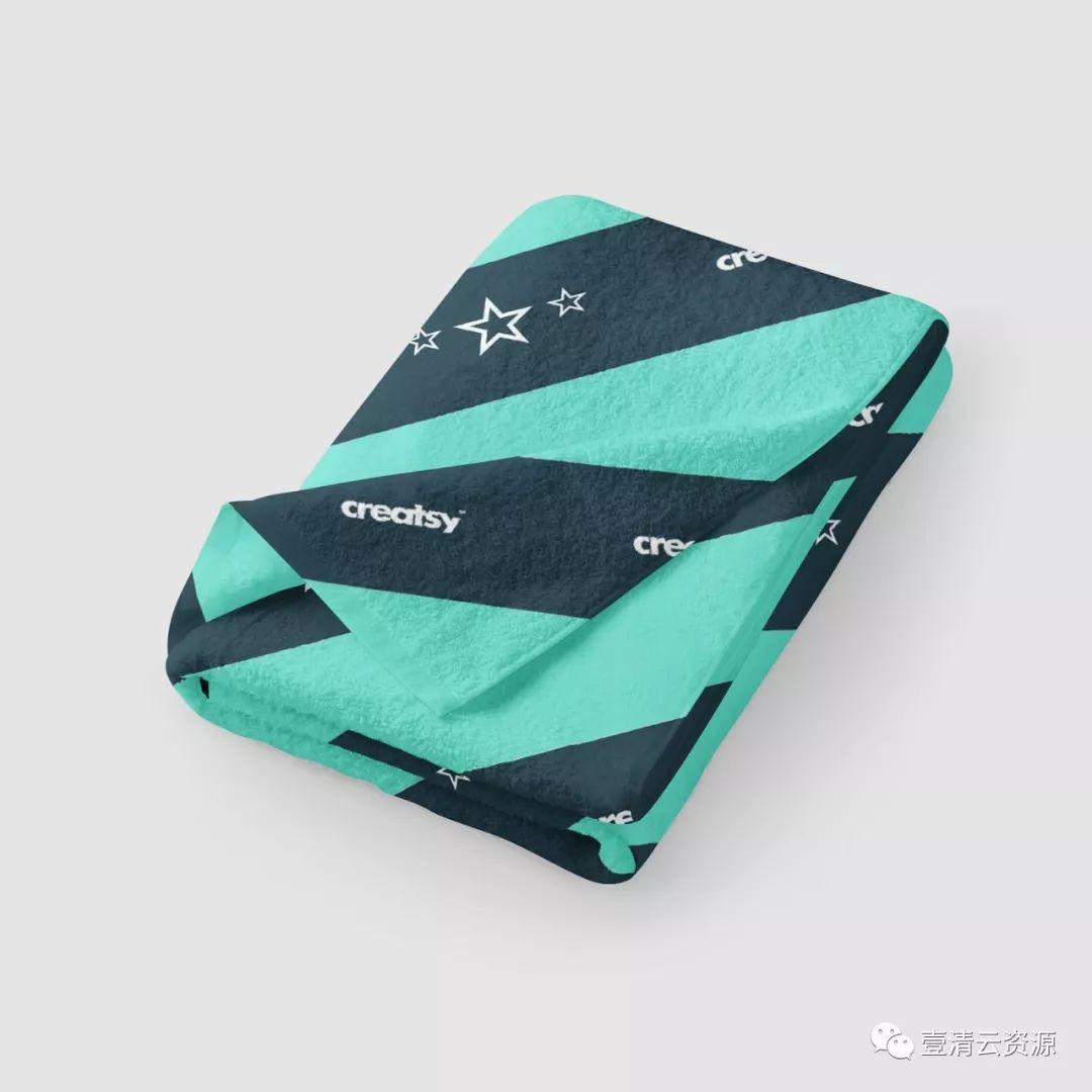 【S0601】【素材】毛巾浴巾印花图案PS效果图展示VI贴图样机PSD模板素材