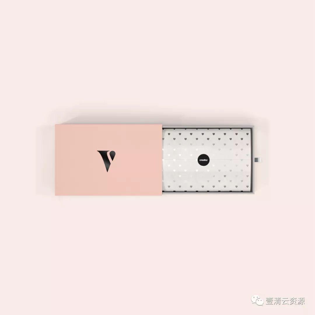 【S0603】【素材】高档豪华礼品礼物包装盒袋抽屉盒效果图提案VI贴图样机PSD模板