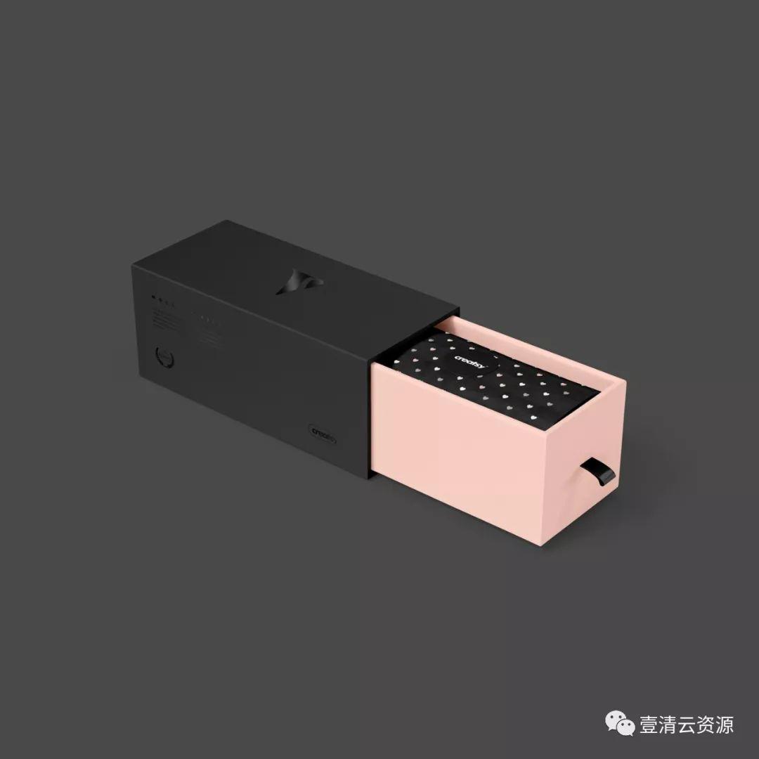 【S0603】【素材】高档豪华礼品礼物包装盒袋抽屉盒效果图提案VI贴图样机PSD模板