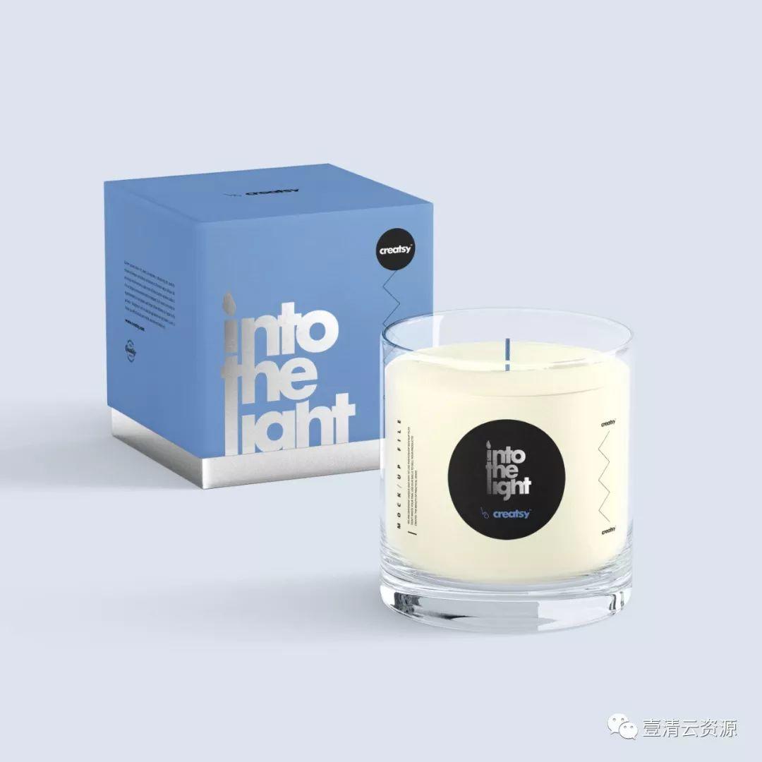【S0607】【素材】高档香薰品牌提案设计蜡烛包装盒子VI样机效果图psd智能贴图设计