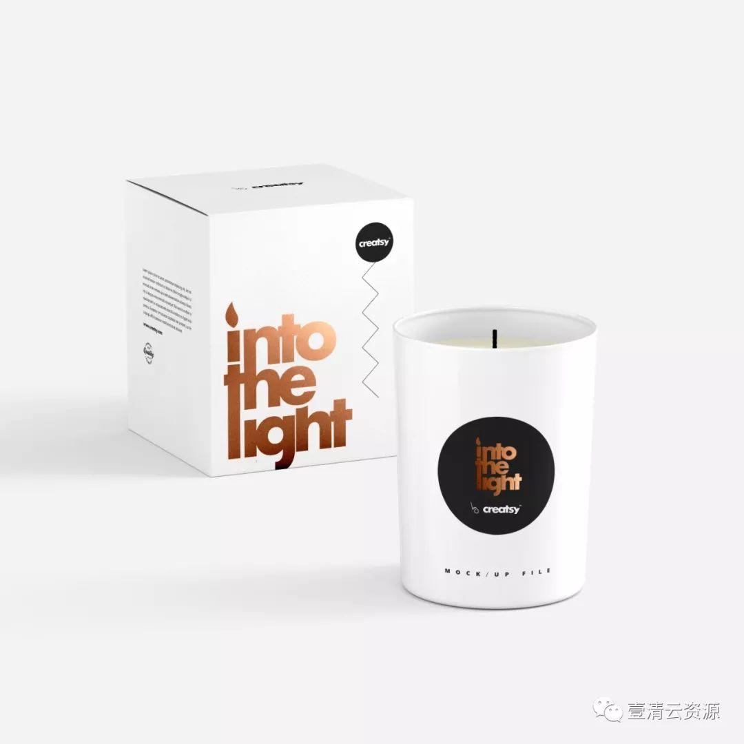 【S0607】【素材】高档香薰品牌提案设计蜡烛包装盒子VI样机效果图psd智能贴图设计
