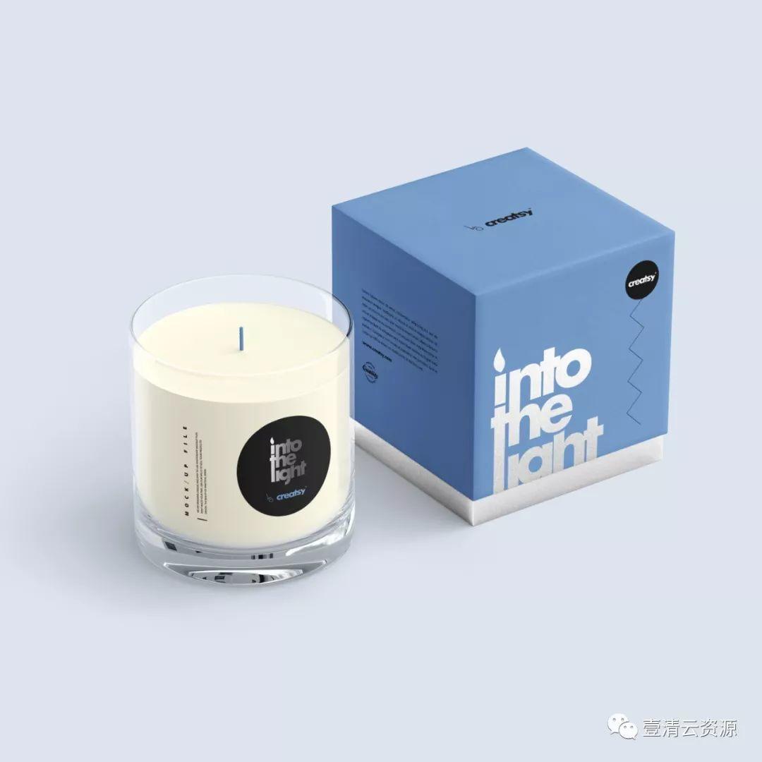 【S0607】【素材】高档香薰品牌提案设计蜡烛包装盒子VI样机效果图psd智能贴图设计