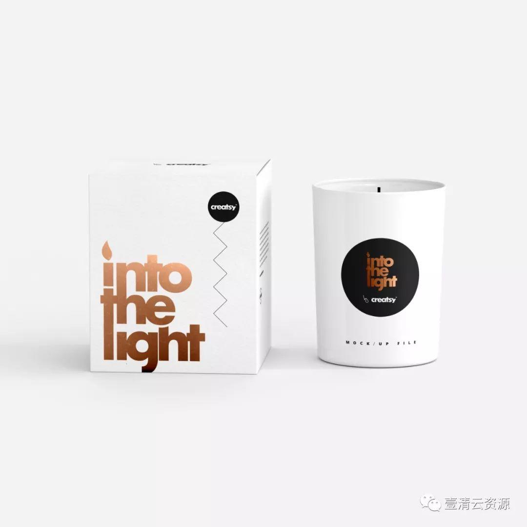 【S0607】【素材】高档香薰品牌提案设计蜡烛包装盒子VI样机效果图psd智能贴图设计