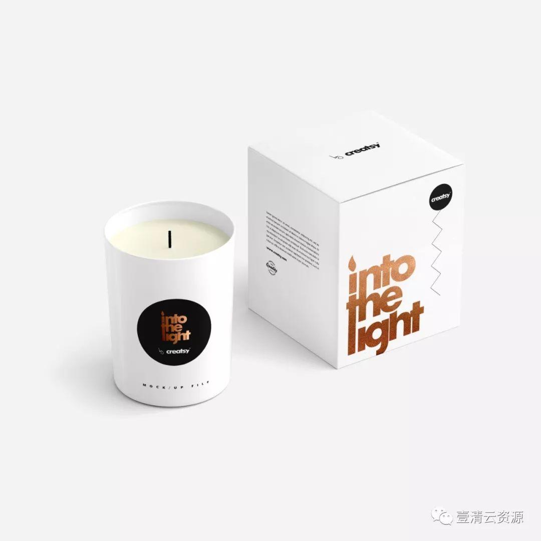 【S0607】【素材】高档香薰品牌提案设计蜡烛包装盒子VI样机效果图psd智能贴图设计