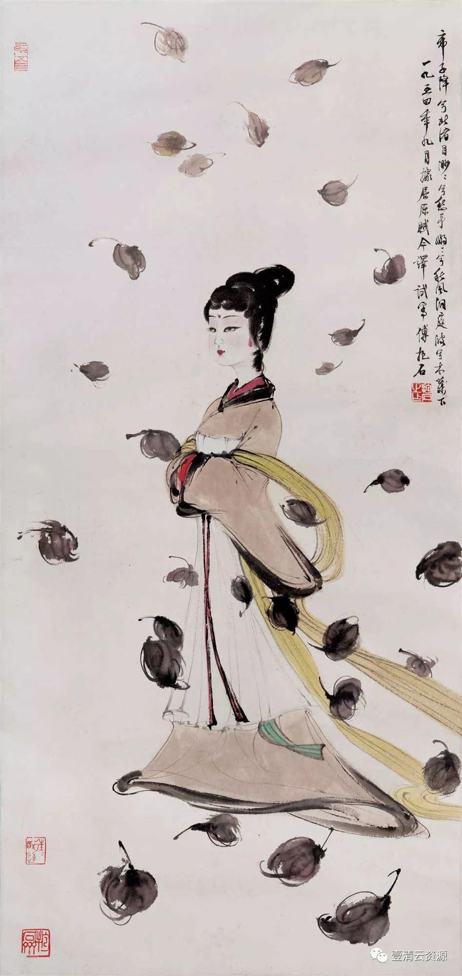 【S0617】【素材】傅抱石写意人物山水画高清图片素材参考资料30幅（JPG）