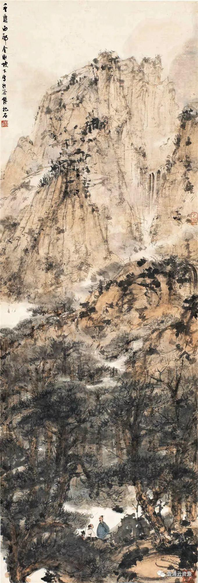 【S0617】【素材】傅抱石写意人物山水画高清图片素材参考资料30幅（JPG）