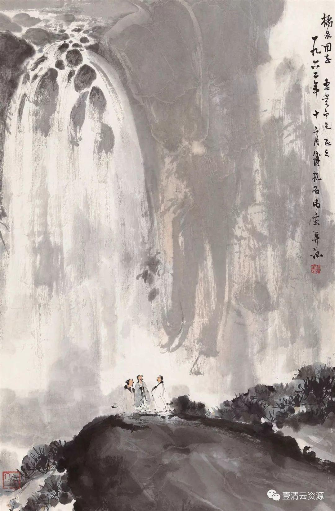 【S0617】【素材】傅抱石写意人物山水画高清图片素材参考资料30幅（JPG）