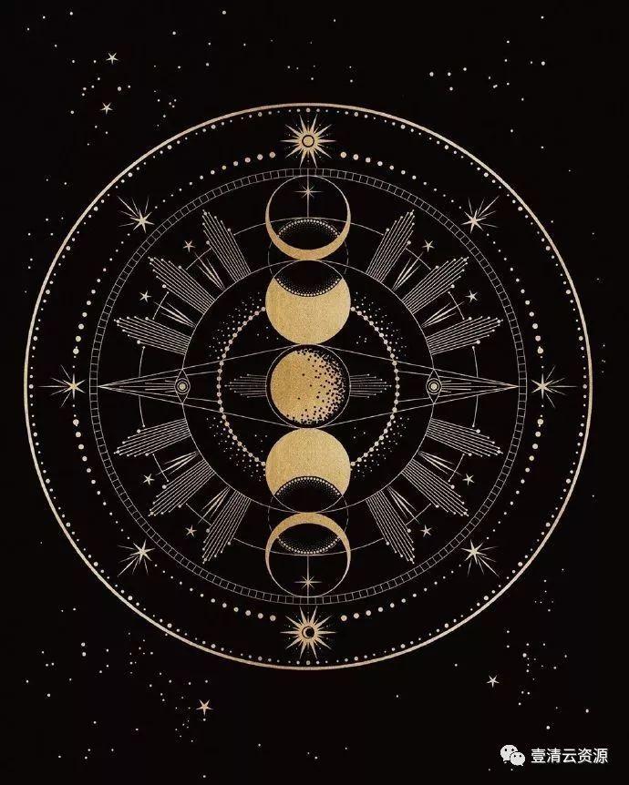 【S0627】【素材】宇宙黑金魔法阵PNG设计素材源文件