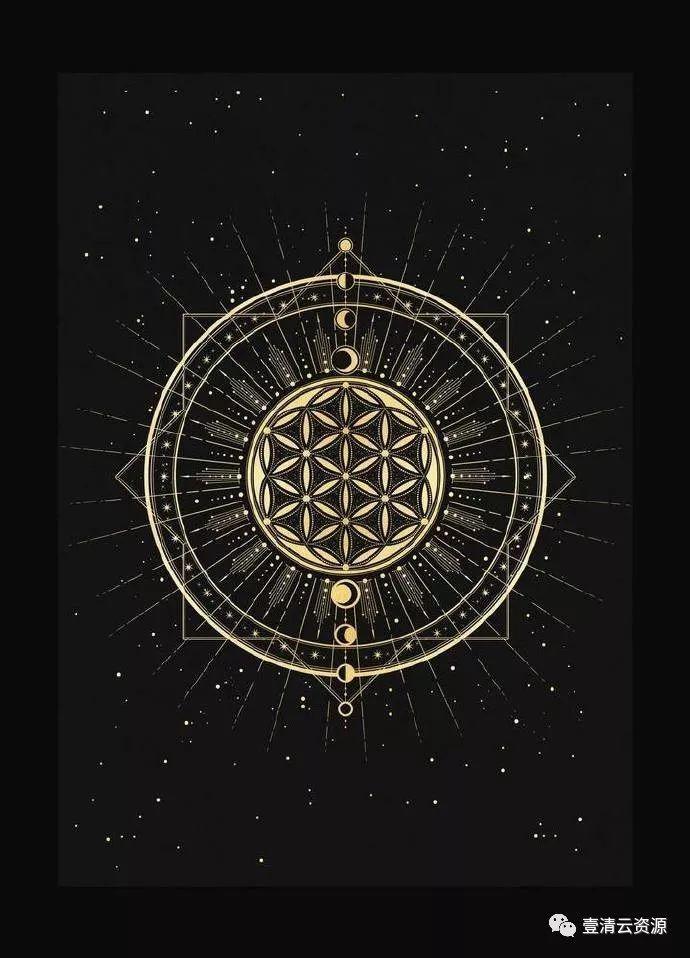 【S0627】【素材】宇宙黑金魔法阵PNG设计素材源文件