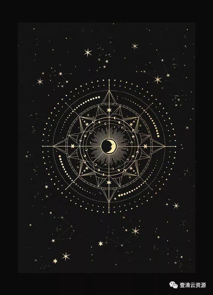 【S0627】【素材】宇宙黑金魔法阵PNG设计素材源文件