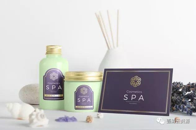 【S0633】【素材】SPA高级品牌化妆品品牌包装外观样机v.1PSD设计素材源文件