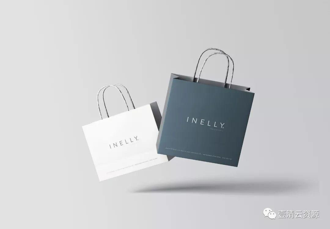 【S0636】【素材】品牌商店购物纸袋设计效果图样机PSD设计素材模板