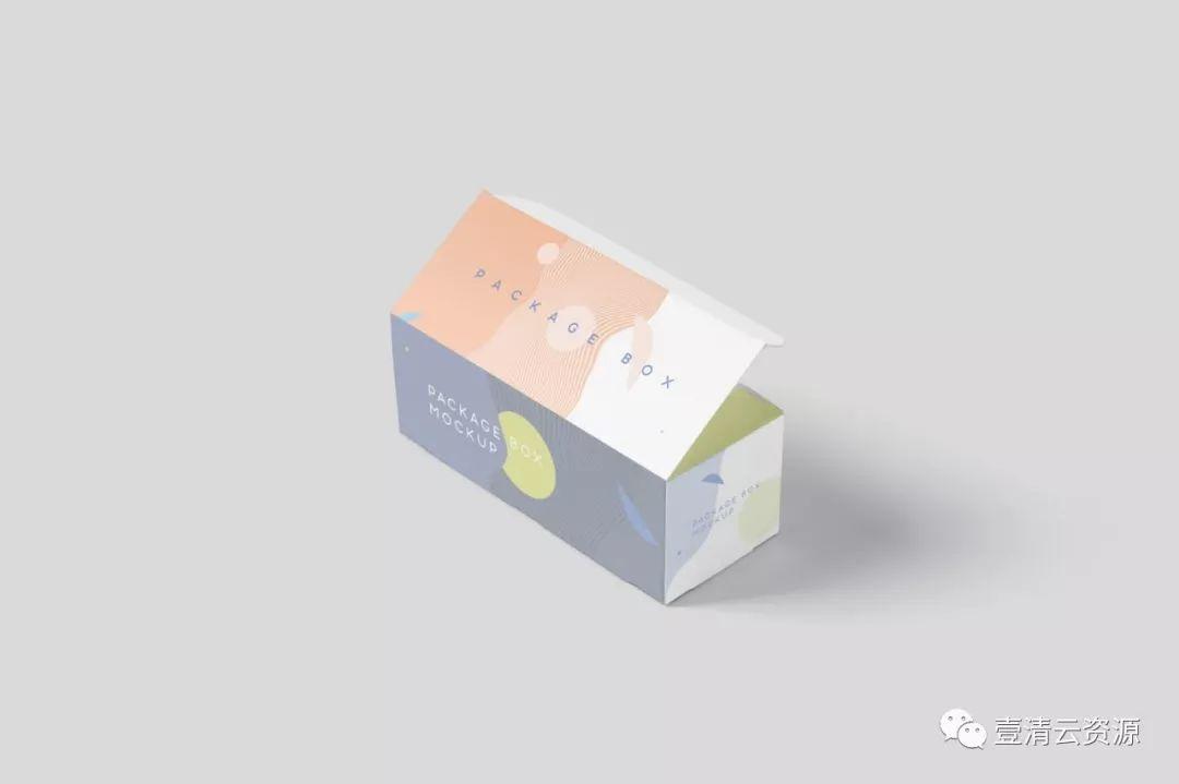 【S0638】【素材】宽矩形包装盒外观设计效果图样机PSD设计素材源文件