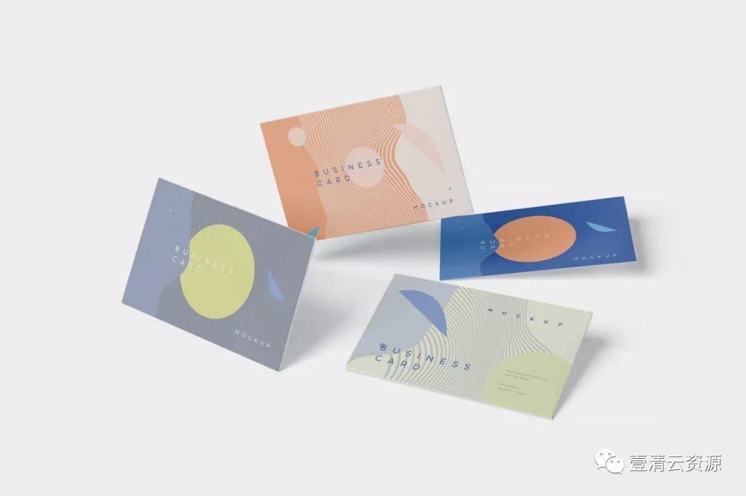 【S0644】【素材】企业名片设计散落效果图样机模板PSD设计素材源文件